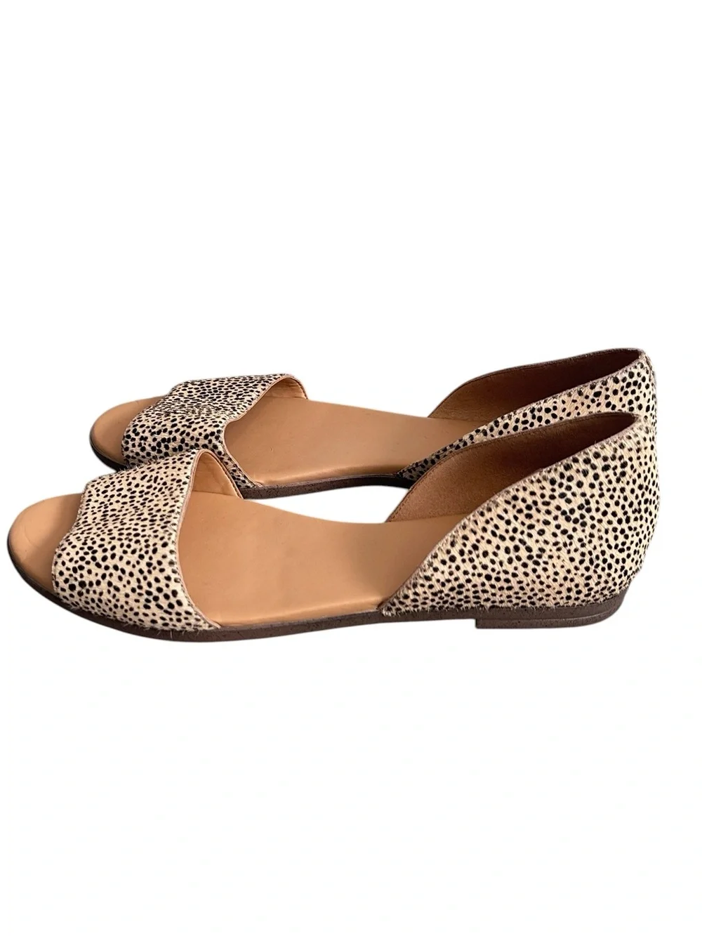 J.Crew Morgan calf hair shoes sandal slip on open toe sz 8